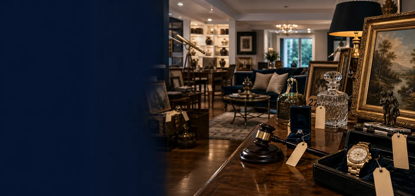 Premium estate sale and auction setup by Velocity Auction Company