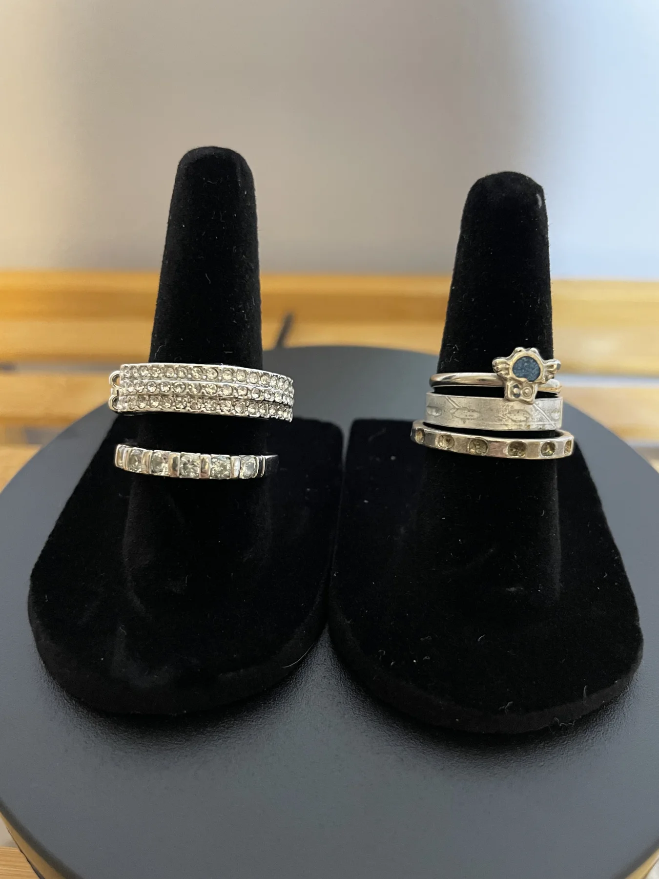 Assorted Silver-Toned Fashion Ring Set