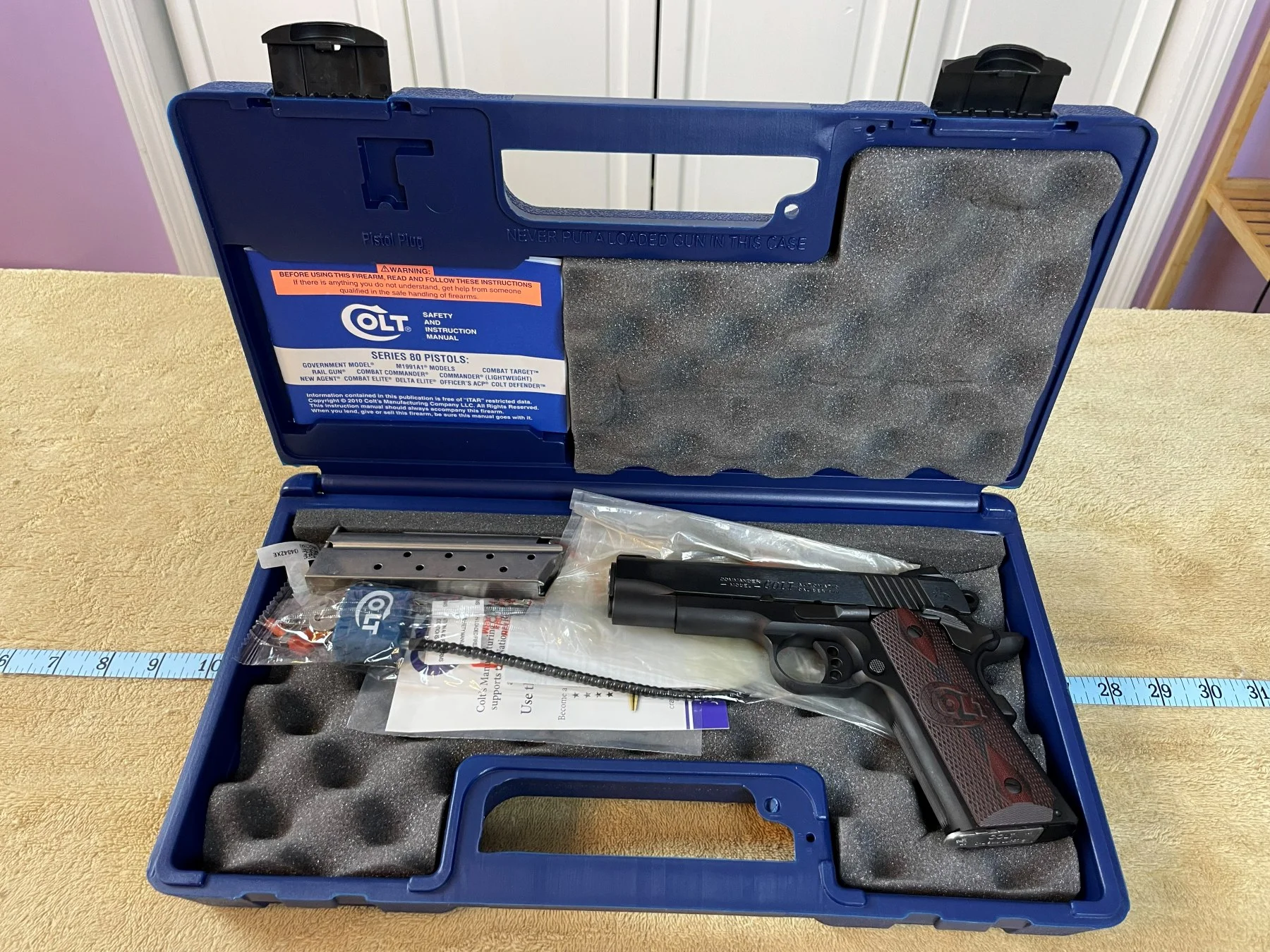 Colt Lightweight Commander 9mm 1911 Pistol with Box and Paperwork
