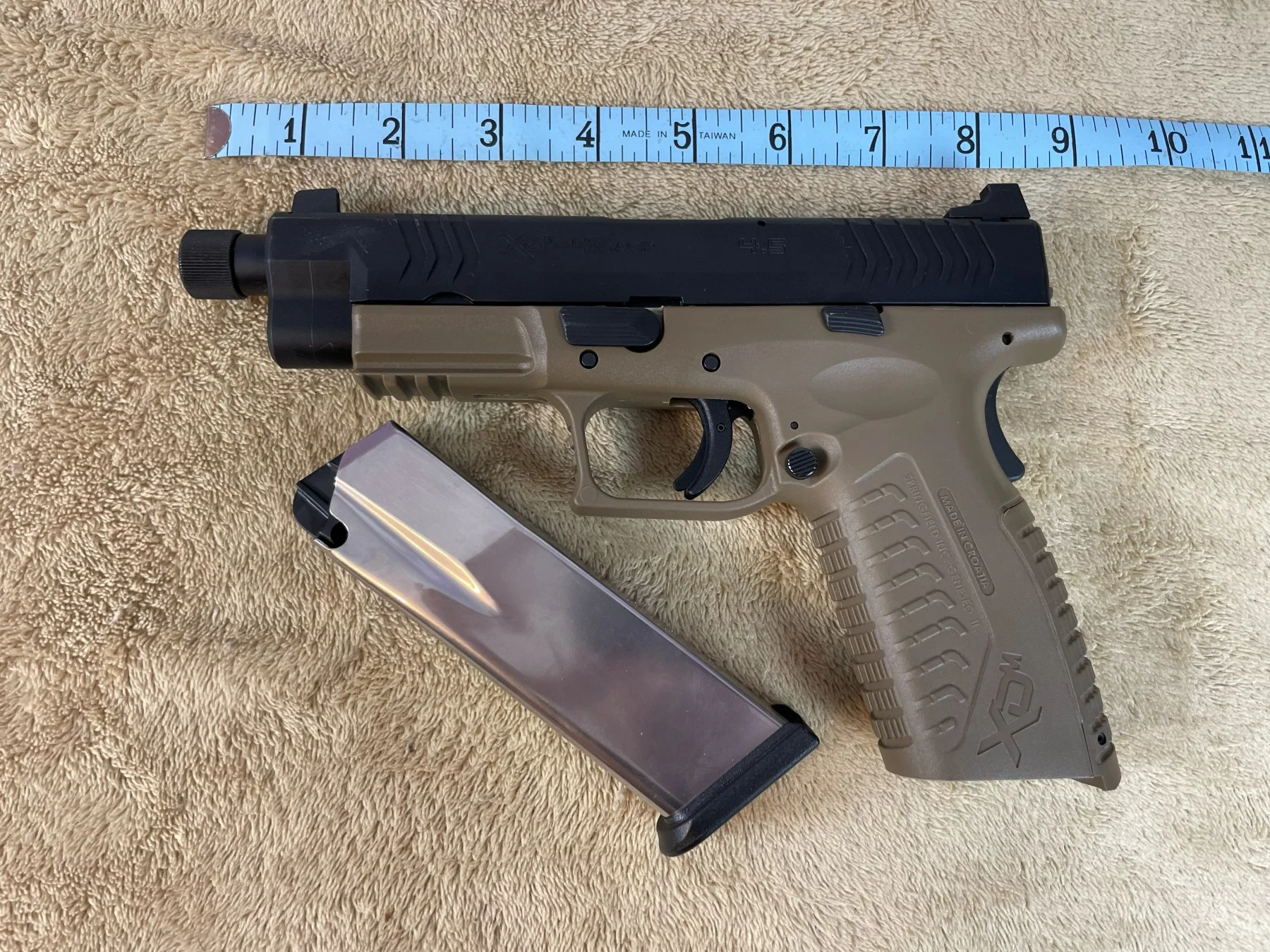 Springfield Armory XD(M) 4.5 .45 ACP Pistol FDE with Threaded Match Barrel